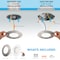 Luxrite 3-4 Inch LED Flush Mount & Recessed Light 5CCT 650LM Dimmable J-Box or 4 Recessed Can Nickel LR24980 LR24984-1PK - alternate 7
